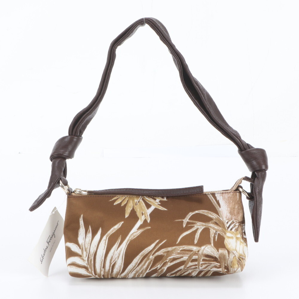 Salvatore Ferragamo AU-21 5347 Leather Shoulder Bag, One-Shoulder Tote Bag fo...